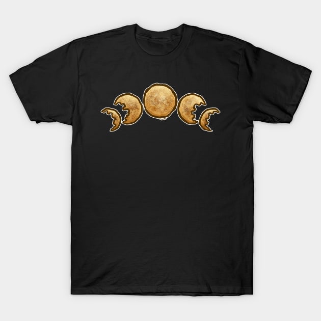 Phases of the Cookie (Snickerdoodle) T-Shirt by Jan Grackle